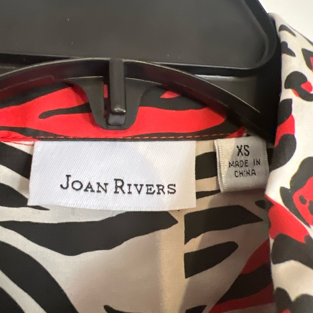 Joan Rivers Animal Print Button Down Blouse Xs - image 2
